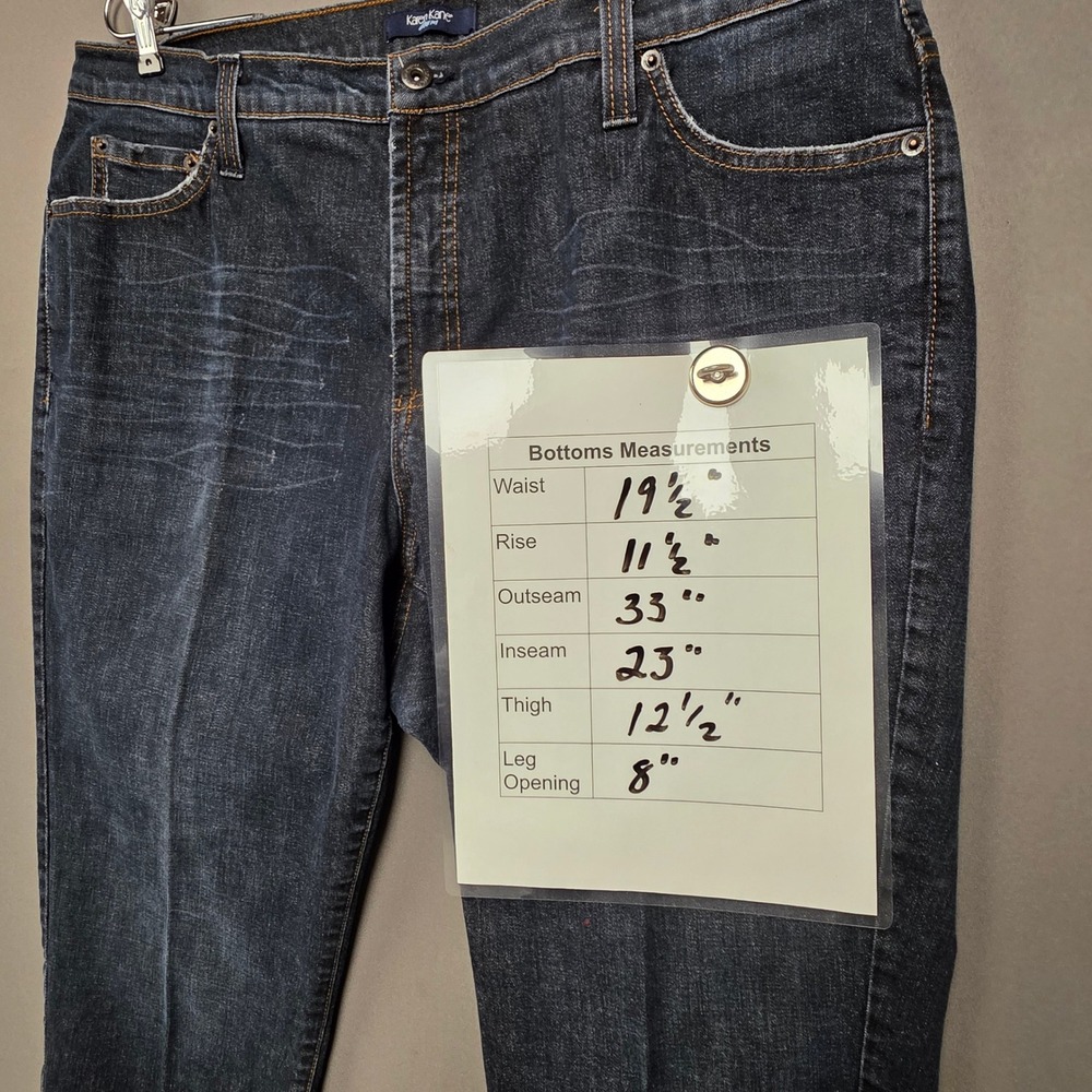 Karen Kane Jeans Women's Crop Denim Dark Wash 20W - Picture 7 of 7